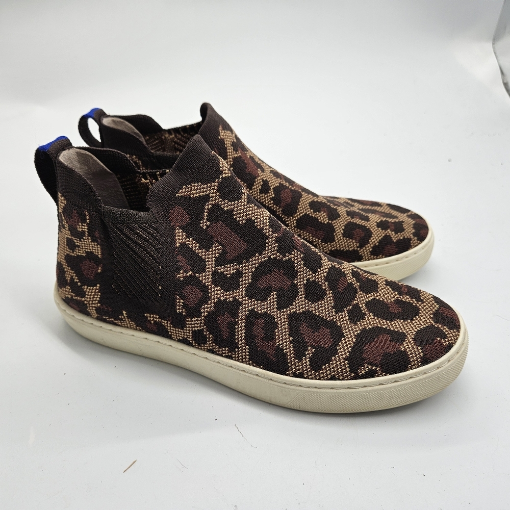 Rothy's The Chelsea Wildcat Ankle Boot Women's Size 8‎ Animal Print Sneaker